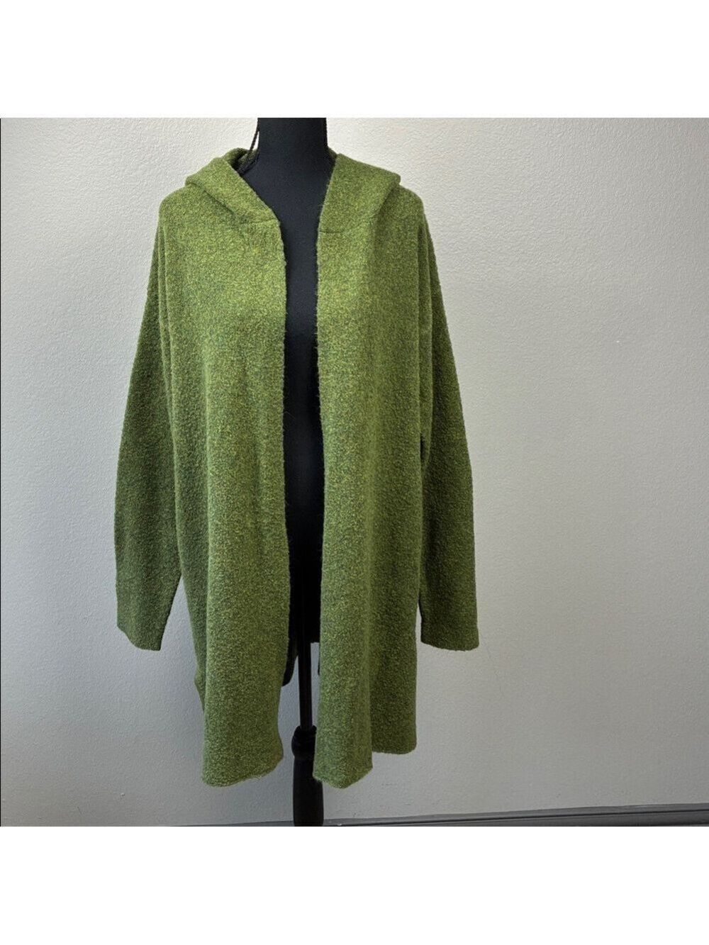 Sundance Green Alpaca Wool Hooded Duster Cardigan Sweater XL